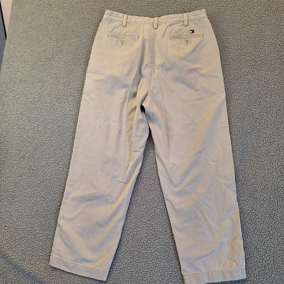 Tommy Hilfiger Pants 36x30 Beige 100% Cotton - Picture 2 of 12
